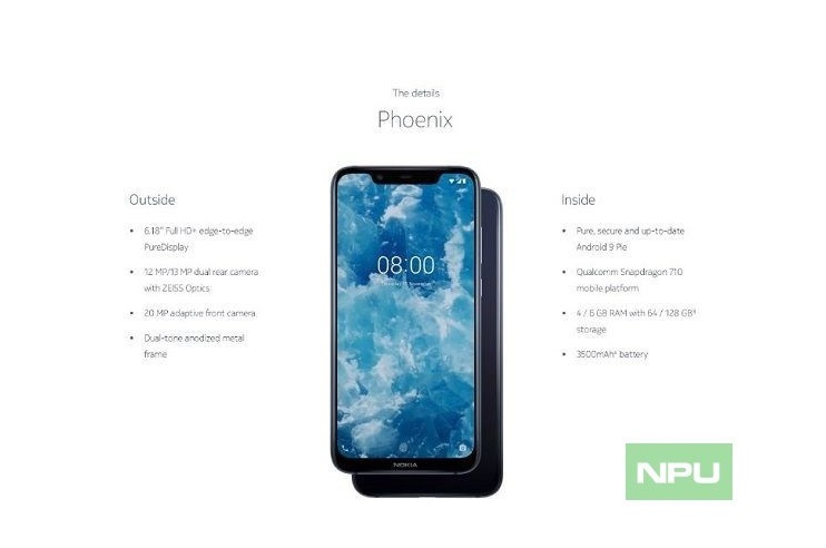 הודלף: זהו ה-Nokia 8.1 - חריץ גדול ומסך 6.18 אינץ'